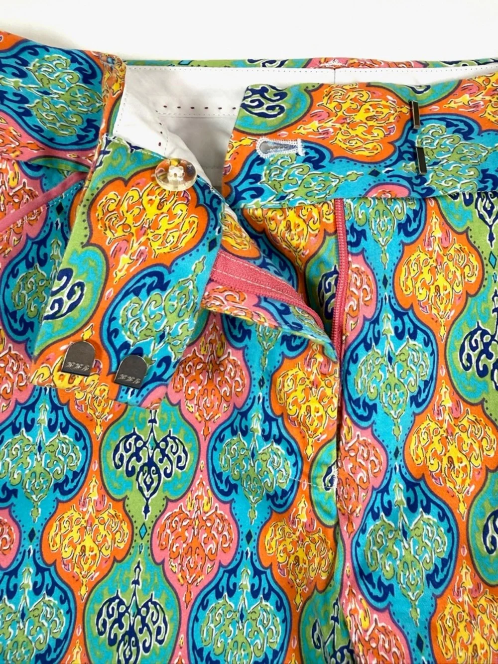 PETER MILLAR‎ Paisley Multicolor Bermuda Walking Golf Tennis Prep Shorts Boho 4